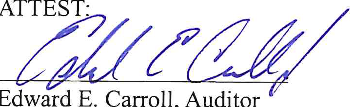 Signature of Edward E. Carroll, Auditor