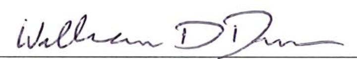 Signature of Mayor William Duncan