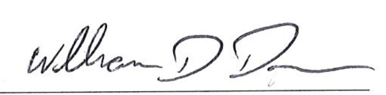 Signature of Mayor William D. Duncan