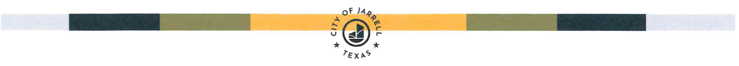City of Jarrell Texas Seal and Decorative Bar