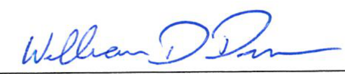 Signature of Mayor William D. Duncan