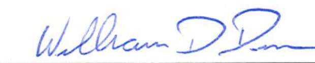 Signature of Mayor William D. Duncan