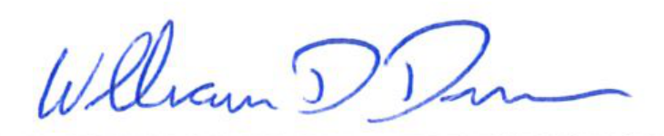 Signature of Mayor William Duncan