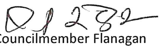 Signature of Councilmember Flanagan
