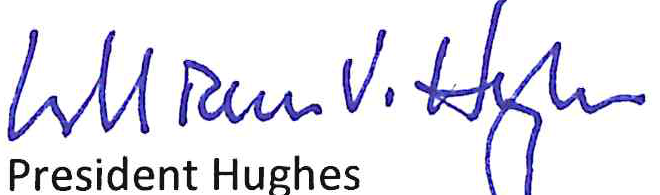 Signature of President Hughes