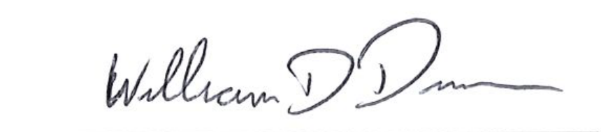 Signature of Mayor William D. Duncan