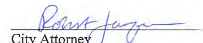 Signature of City Attorney