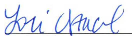 Signature of Lori Stacel, Clerk of Council