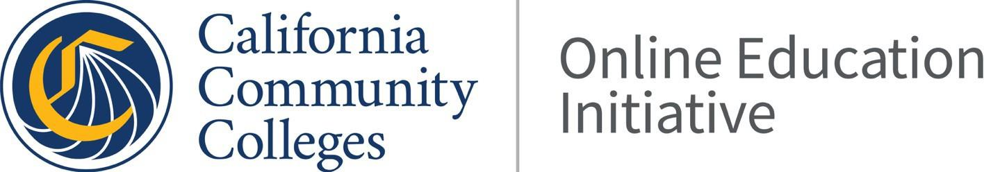 California Community Colleges | Online Education Initiative