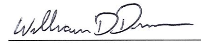 Signature of Mayor William D. Duncan