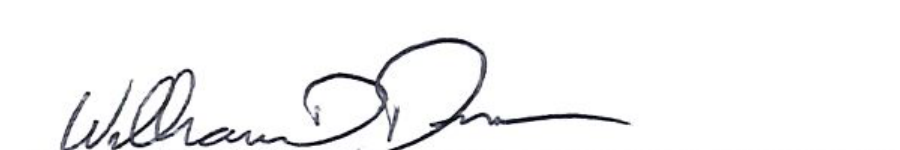 Signature of Mayor William D. Duncan