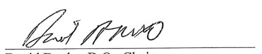 Signature of David Denka