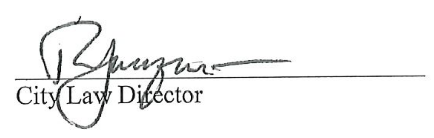 City Law Director signature block