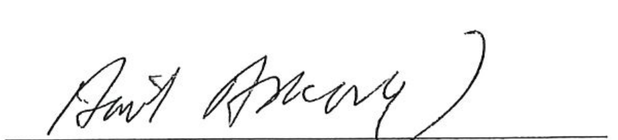 Signature of David Denka
