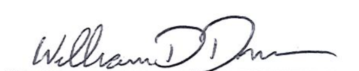 Mayor William D. Duncan Signature