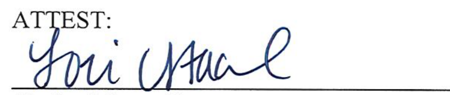 Clerk of Council Lori Stacel Signature