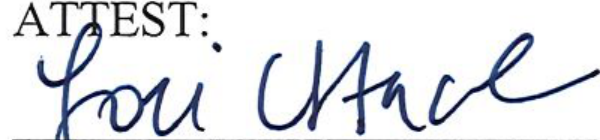 Signature of Clerk of Council Lori Stacel