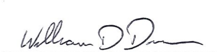 Signature of Mayor William D. Duncan