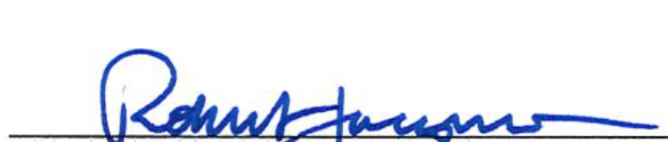 Signature of City Attorney Robert F. Jacques