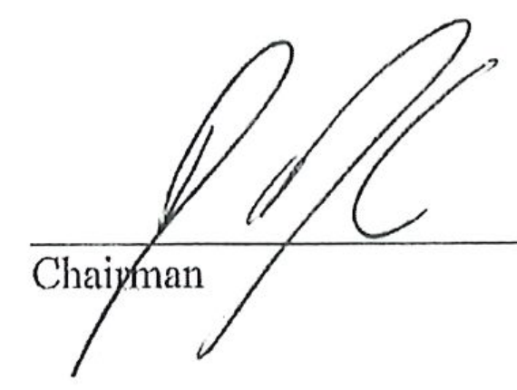 Chairman signature