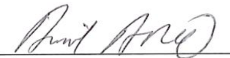 Signature of Chair