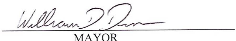 Signature of Mayor William D. Duncan