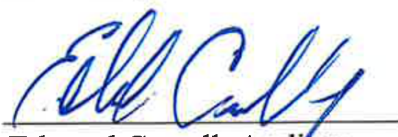 Signature of Edward Carroll