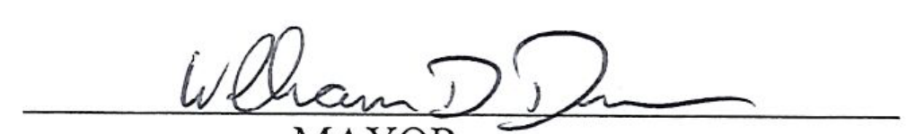 Signature of Mayor William D. Duncan