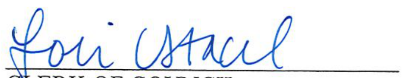 Signature of Clerk of Council Lori Stacel
