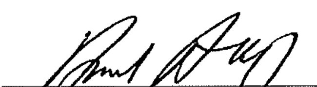 Signature of David Denka