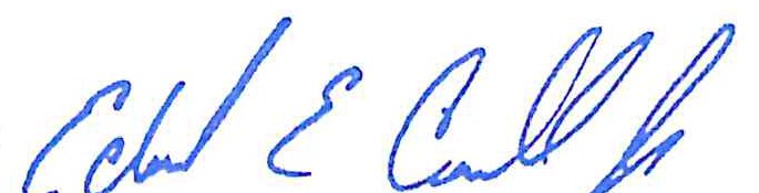 Handwritten signature of Ed Carroll