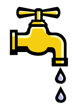 Dripping water tap graphic