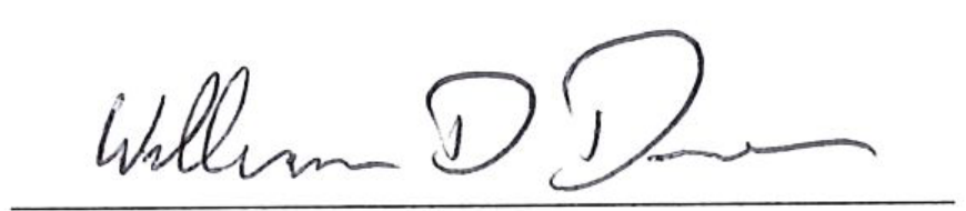 Signature of Mayor William D. Duncan