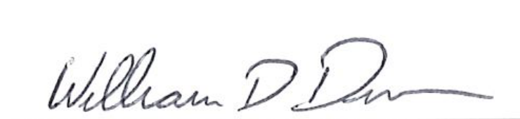 Signature of Mayor William D. Duncan