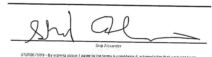 Signature of Skip Alexander