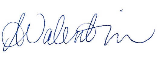 Signature of Sarah Valentin