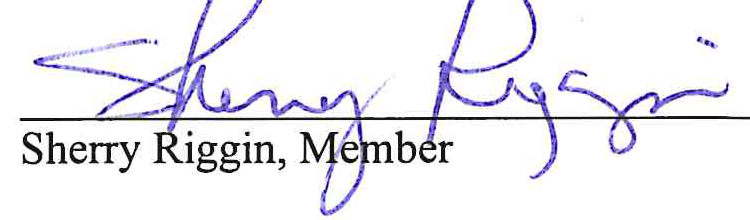 Signature of Sherry Riggin