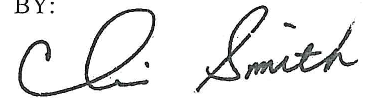 Handwritten signature of Chris Smith