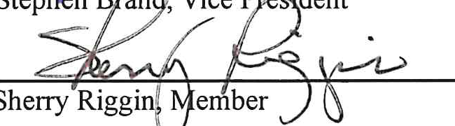Signature of Sherry Riggin