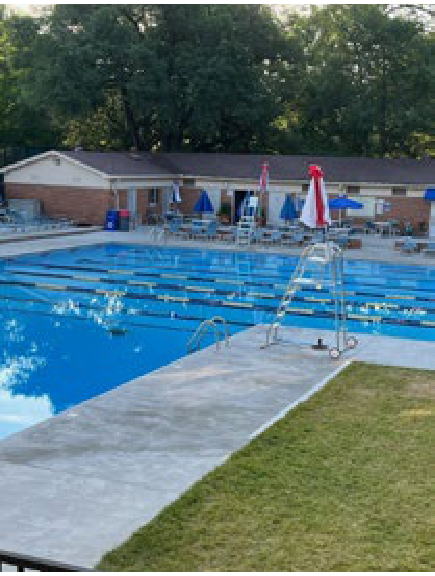 Gardner Pool swimming lanes and pool house