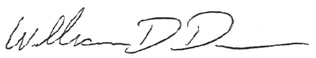 Signature of Mayor Bill Duncan