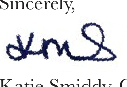 Signature of Katie Smiddy