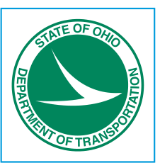 State of Ohio Department of Transportation circular seal emblem featuring the Zephyr icon