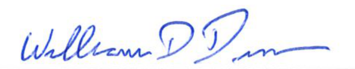 Signature of William Duncan, Mayor