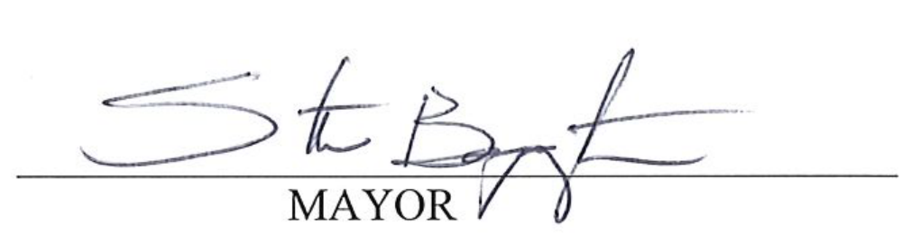 Signature of Mayor