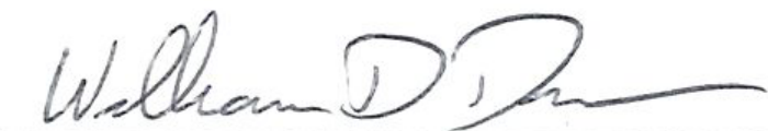 Signature of Mayor William D. Duncan