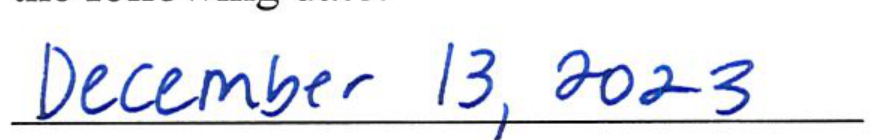 December 13, 2023