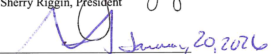 Handwritten signature of Stephen D. Brand with date January 20, 2026