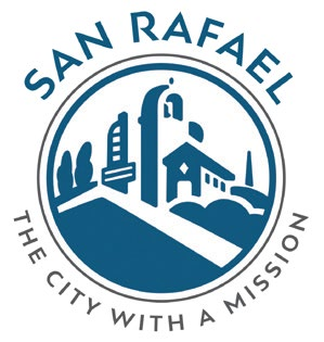 City of San Rafael seal with mission and tagline 'The City with a Mission'
