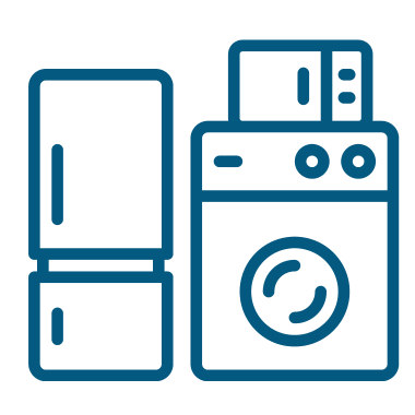 Appliance icon showing a fridge and washer